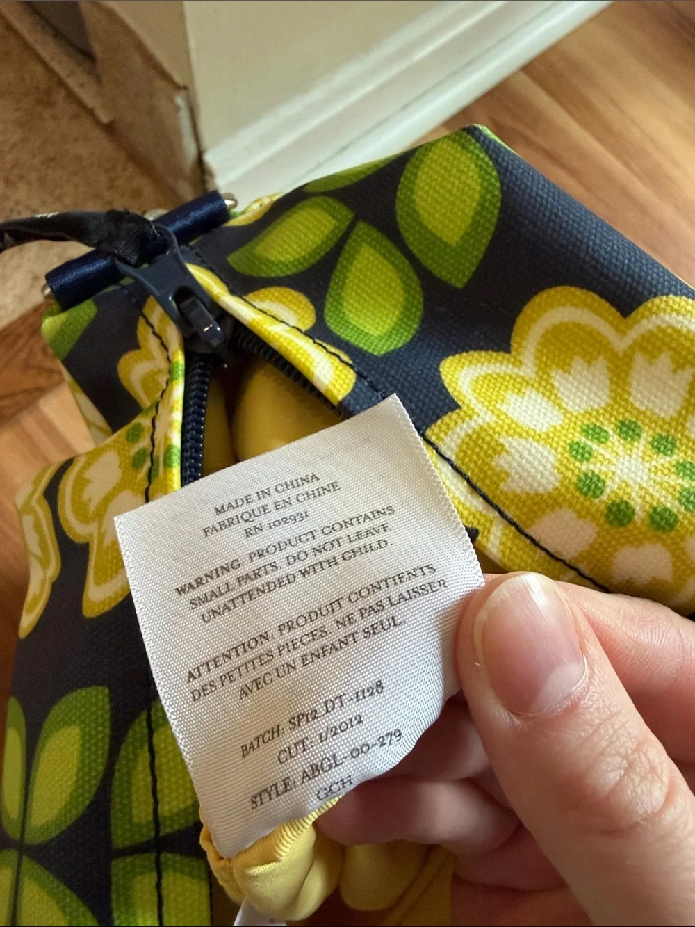 Petunia Pickle Bottom Boxy Convertible Diaper Bag Floral Navy Yellow